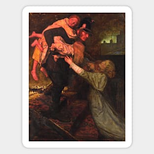 The Rescue by John Everett Millais Magnet